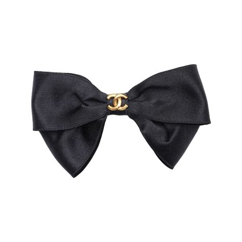 chanel bow hair clip